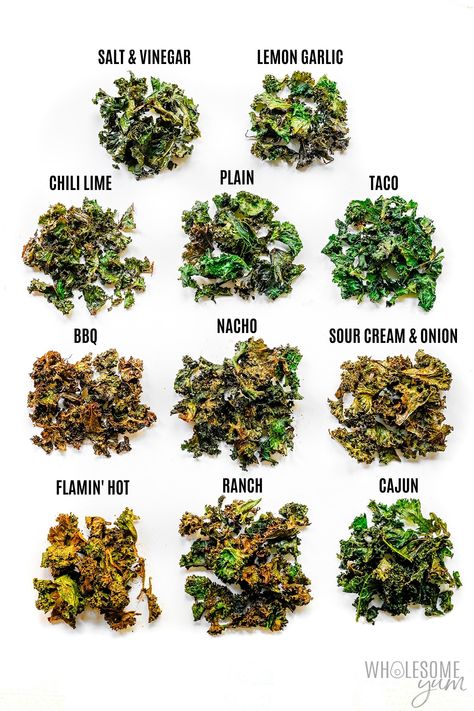 Keto Kale Chips Air Fryer, Airfry Kale Chips, Kale Snack Ideas, Air Fryer Kale Recipes, Kale Crisps Air Fryer, Kale In Air Fryer, Best Kale Chips Recipe, Spicy Kale Chips, Kale Chips Air Fryer Recipe