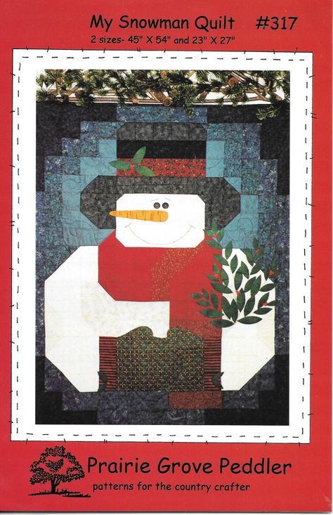 Prairie Grove Peddler My Snowman Quilt Wallhanging Pattern Baby Quilt Pattern by carolinagirlz2 on Etsy Snowdays Flannel Quilt Panel, Holiday Quilt Patterns, Quilted Wall Hangings Patterns, Wallhanging Patterns, Snowman Quilt, Small Wall Hangings, Baby Quilt Pattern, Holiday Quilts, Wall Quilts