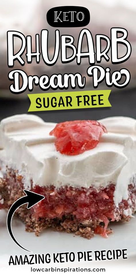 Keto Rhubarb Custard Pie, Sugar Free Rhubarb Recipes Low Carb, Keto Rubarb Deserts, Keto Rhubarb Desserts, Keto Rhubarb Recipes Easy, Rhubarb Dream Bars Recipe, Keto Strawberry Rhubarb Recipes, Low Calorie Rhubarb Recipes, Rhubarb Recipes For Diabetics