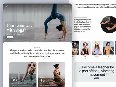 Meditation Website Design, Meditation Website, Yoga Website, Meditation Images, Elegant Images, Modern Website Design, Yoga Design, Design 2023, Becoming A Teacher