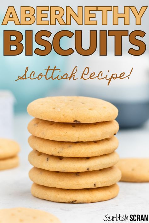 This traditional Scottish recipe is so easy to make! They are delicious Scottish biscuits first made in 1820 that are similar to a digestive biscuit but with caraway seeds. It's an easy Scottish recipe, and should be a classic! Scottish Biscuits, Scottish Baking, Scottish Scran, Traditional Scottish Food, Country Biscuits, Scottish Desserts, Viking Food, Scottish Food, Welsh Recipes