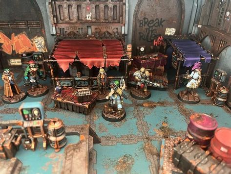 Lee on Instagram: "Necromunda Terrain: Market stalls, crates, barrels, pallets, consoles & poker table #necromunda #necromundaterrain #necromundascenery #underhive #40k #warhammer40k #warhammer #warhammercommunity #hobby #hobbypainting #paintingminiatures #paintingminis #paintingwarhammer #paintingwarhammer40k #paintingnecromunda #wargaming #wargames #wargamesterrain #tabletop #tabletopscenery #tabletopterrain #tabletopminiatures #necromundagang #gamesworkshop #warhammerscenery #tabletopwargame Necromunda Tiles, Ash Wastes, Zone Mortalis, Scenery Inspiration, Warhammer Scenery, Warhammer Necromunda, Necromunda Terrain, Necromunda Underhive, Miniature Terrain