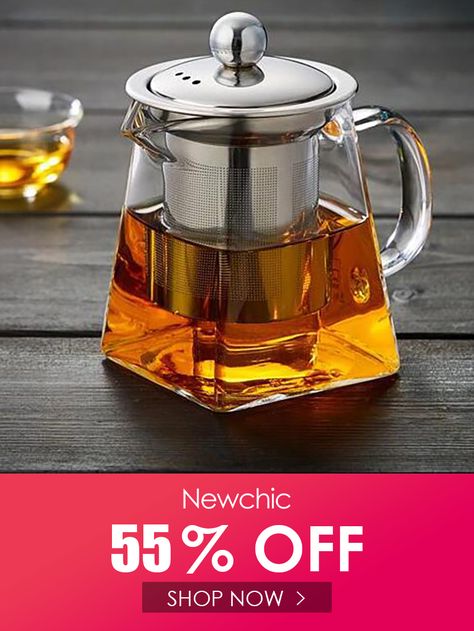 Your friend shared a fashion website for you and give you up to 20% off coupons! Claim it now. Glass Tea Pot, Glass Tea Set, Blooming Tea, Puer Tea, Verre Design, Fotografi Vintage, Glass Teapot, Heat Resistant Glass, Glass Water Bottle