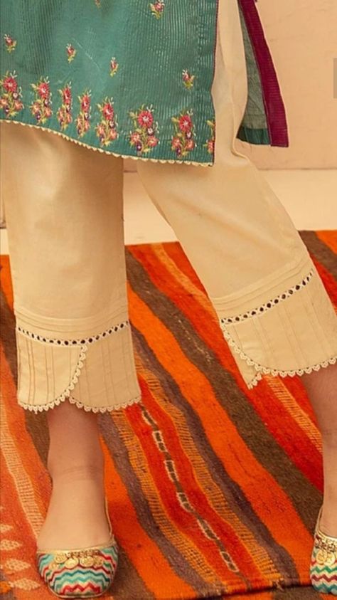 Trozer Designs Simple, Indian Bottoms For Women, Suit Bottom Designs Indian Style, Beautiful Trousers Design, Trozer Designs 2023, Trauzer Designs Women, Bottom Designs Pants Pakistani, Pakistani Pants Design Trousers, Pakistani Women Trouser Design