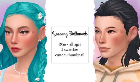 Yeosang Birthmark, Maxis Match Cc, Skin Details, Sims 4 Characters, Sims 4 Cas, Maxis Match, Facial Hair, Sims 4, On Tumblr