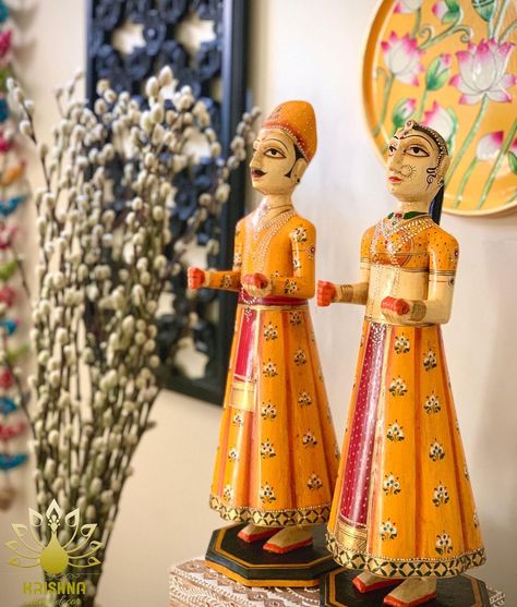 Krishna Home Decor on Instagram: “Isar Gaur- Gangaur Dolls Gangaur is the festival of harvest, love and conjugal harmony. The Gangaur festival history can be traced back to…” Krishna Home Decor, Gangaur Festival, Male Doll, The Festival, Antique Items, Reign, Krishna, Embroidery Designs, Im Not Perfect