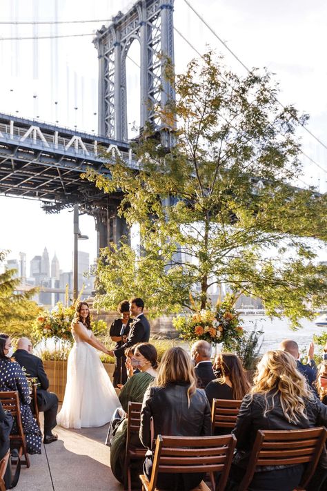 Micro Wedding Ceremony, October Weather, Intimate Wedding Reception, Manhattan Wedding, Inside Weddings, Manhattan Bridge, There Is Hope, Manhattan Skyline, Wedding Inside