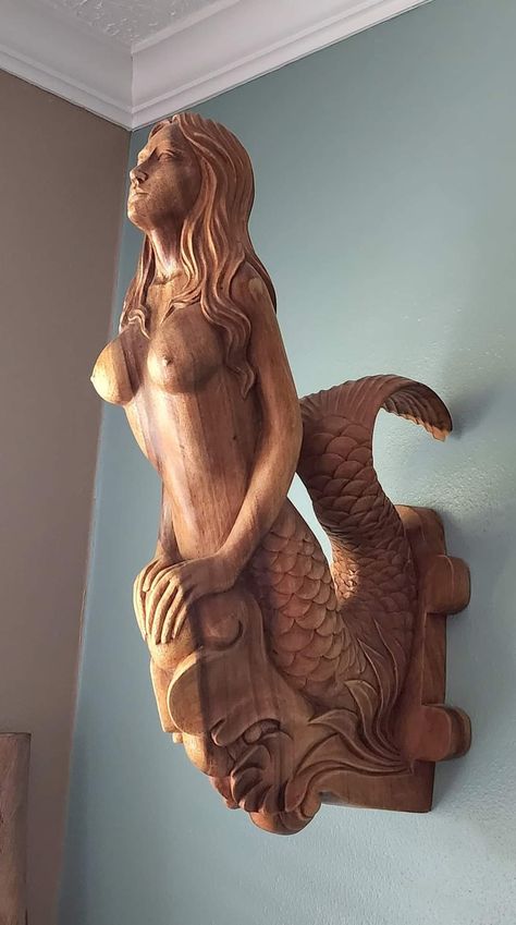 Ships Figurehead, Mermaid Carving, Wooden Mermaid, Ship Figurehead, Carved Mermaid, Mermaid Sculpture, Wood Carving Furniture, Mermaid Artwork, Image 3d