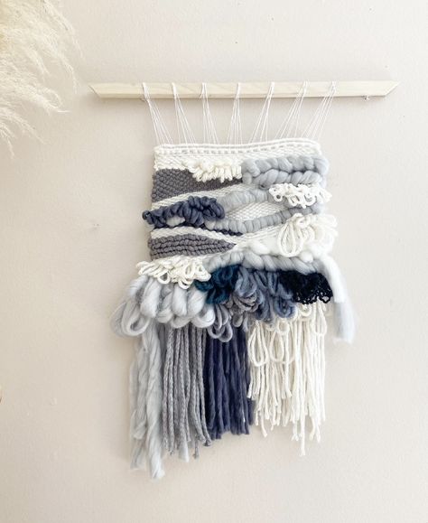 Inspired by the southern California summers this one of a kind piece is available for order. Made to order, handmade with subtle differences in each handmade edition. Water and cloud inspired beautiful fluffy textured weave. Macrame wall hanging, macrame wall hanging diy, macrame wall art, macrame wall decor ideas, bohemian art, bohemian style, bohemian wall art, bohemian house decor, weaving wall art, woven #wovenwallhanging #wovenwallhanging #macrameart Macrame Wall Decor Ideas, Wall Art Macrame, Bohemian House Decor, Wall Art Bohemian, Hanging Diy, Macrame Wall Hanging Diy, Wall Hanging Macrame, Macrame Wall Decor, Summer Ocean