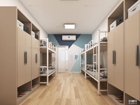 Asian Dorm Room, Dormitory Room Design, School Dormitory Room, Boarding School Dorm, Dorm Layout, Dorm Room Layouts, Kids Bed Design, Dormitory Room, Hostels Design