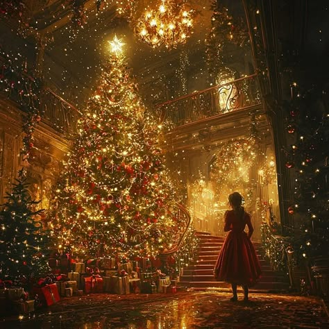 Santa 603 | In a snow-clad world where dreams take flight, A young girl's heart sparkles bright, Through frosted woods and twinkling trees, She wanders… | Instagram Skyrim Christmas, Snow Light, Create A Story, The Santa Claus, Christmas Dreaming, Christmas Guide, Winter Images, Diy Christmas Decorations Easy, Fairy Book