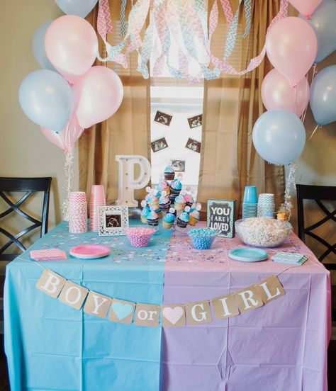 Gender Reveal Idea! Cool Gender Reveal, Cool Gender Reveal Ideas, Girl Pregnancy Announcement, Gender Reveal Party Food, Party Etiquette, 12 Balloons, Gender Reveal Box, Gender Reveal Party Ideas, Reveal Party Ideas