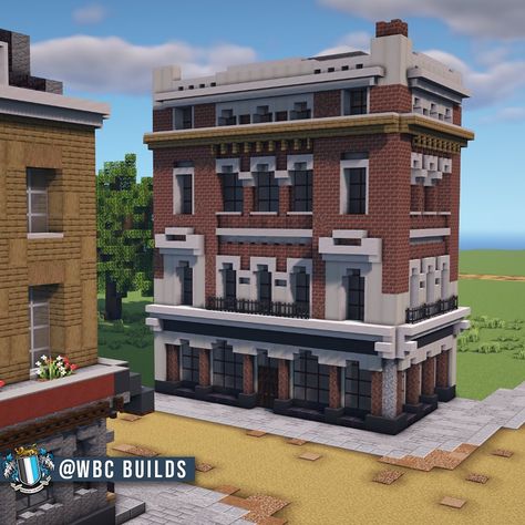 WBC builds on Instagram: “This weeks challenge build. Here is a london Pub check out the video over on my channel -Texture pack : WBC Builds V1.3.2.1 -Shaders :…” Minecraft Apartments Ideas, London Minecraft Builds, Small Shops Minecraft, Minecraft Jazz Club, Pub Minecraft, London Minecraft, Minecraft City Building Ideas, Minecraft Cinema, Minecraft Pub