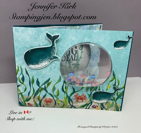 Crop Ideas, Sea Cards, Stampin Up Birthday Cards, Fancy Fold Card Tutorials, Nautical Cards, Slider Cards, A Whale, The Whale, Fold Cards