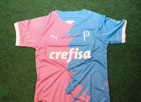 Palmeiras 2023 Puma Pink October Shirt - Football Shirt Culture - Latest Football Kit News and More October Shirts, Pink October, Anniversary Shirt, Shirt Football, Football Kits, Football Shirt, Blue Shirt, Classic Shirt, Football Shirts