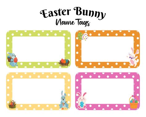 Printable Easter Bunny Name Tags Easter Basket Tags Free Printables, Happy Easter Printable Tags, Easter Bunny Name, Hoppy Easter Tags Free Printables, Easter Gift Tags Printable Free Peeps, Bunny Names, Easter Presents, Easter Tags, Bunny Tails