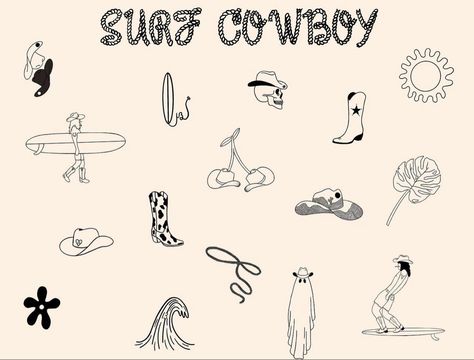 Cowgirl Simple Tattoo, Minimalist Cowgirl Tattoo, Tiny Cowgirl Tattoo, Dainty Cowgirl Tattoo, Dainty Cowboy Tattoo, Surf Cowboy Tattoo, Even Cowgirls Get The Blues Tattoo, Minimal Western Tattoo, Cowboy Boot Line Art