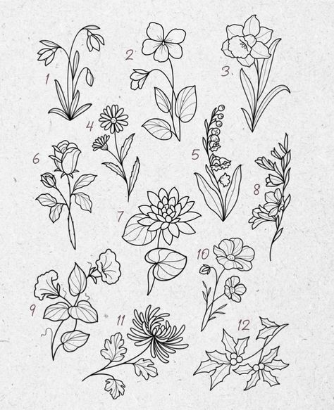 Cosmo Flower Tattoo, Birth Flowers Tattoo, Cosmo Flower, Flowers Doodle, Tiny Tats, Journal Drawing, Flower Doodle, Pyrography Patterns, Simple Flower Design