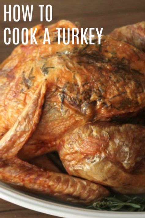 How To Cook a Turkey in a Convection Oven | Six Sisters' Stuff This is how I did the 2017 turkey and it turned out great. Don't dry brine it. Use a rack and shallow pan. Skip the herbs. Convection Oven Turkey, Convection Oven Baking, Convection Oven Cooking, Convection Oven Recipes, Cook A Turkey, Oven Baked Chicken Parmesan, Bacon In The Oven, Oven Roasted Turkey, Holiday Turkey