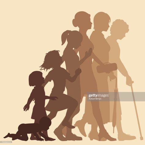 Vector Silhouette, Figure Sketching, Pop Art Wallpaper, Developmental Psychology, Amazing Drawings, Life Stages, Cool Sketches, Women Life, Mural Art