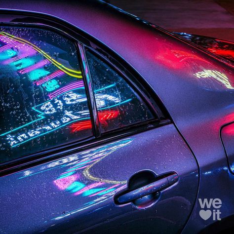 Neon Noir, Purple Car, Vaporwave Art, Neon Nights, Cyberpunk City, Cyberpunk Aesthetic, Manhattan Nyc, Neon Aesthetic, Lorde