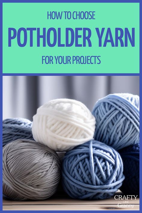 Diving into the craft of creating potholders (aka a hot pad) allows you to produce practical kitchen accessories that also add a personalized flair to your home. In this guide, I'll go through the key aspects of choosing the ideal yarn to make your potholder. Knit Hot Pads, Knit Hot Pads Free Pattern, Hot Pads Diy, Hot Pads Tutorial, Crochet Hot Pads, Practical Kitchen, Potholder Patterns, Crochet Potholders, Textured Yarn