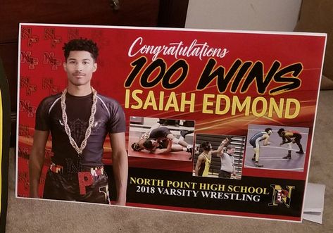 Wrestling 100th Win Board Wrestling 100 Wins Poster, 100 Wins Wrestling Poster, Wrestling Banquet, Wrestling Quotes, Wrestling Gift, Team Ideas, Banquet Ideas, Wrestling Team, Wrestling Posters