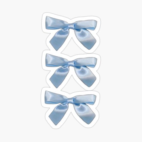 Get my art printed on awesome products. Support me at Redbubble #RBandME: https://www.redbubble.com/i/sticker/Coquette-baby-blue-ribbon-bows-by-Pixiedrop/153806643.EJUG5?asc=u Blue Coquette Icons, Ribbon Sticker Printable, Light Blue Stickers, Good Stickers, Phone Cover Stickers, Coquette Blue, Blue Coquette, Van Gogh Wallpaper, Blue Stickers