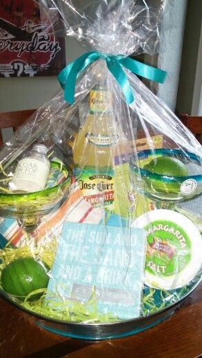 Margarita Basket, Margarita Gift Basket, Tricky Tray Baskets, Margarita Gift, Liquor Gift Baskets, Margarita Gifts, Fundraiser Baskets, Spa Gift Baskets, Theme Baskets