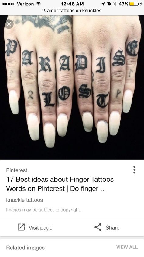 Finger Tattoos Words, Knuckle Tattoo, Amor Tattoo, Knuckle Tattoos, Finger Tats, C Tattoo, Word Tattoos, Piercing Tattoo, Finger Tattoos