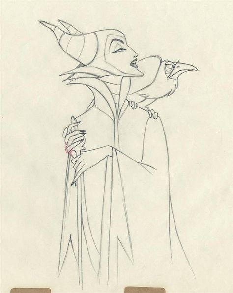 Maleficent Sketch, Sketches Disney, Marc Davis, Sleeping Beauty 1959, Sleeping Beauty Maleficent, Animation Drawing, Disney Princess Movies, Animation Sketches, Disney Art Drawings