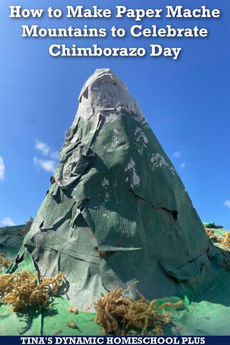 Mountain Paper Craft, Paper Mache Mountain, Mountain Crafts For Kids, Mountain Craft, Learn Geography, Unit Study Ideas, Mountain Crafts, Mountain Activities, Making Paper Mache