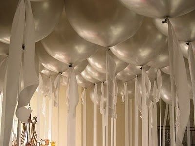 pearl white balloons Balloon Ceiling Decorations, Shower Playlist, Balloons And Streamers, Pearl Balloons, Balloon Ceiling, 25th Anniversary Party, Pearl Anniversary, Silver Balloon, Metallic Balloons