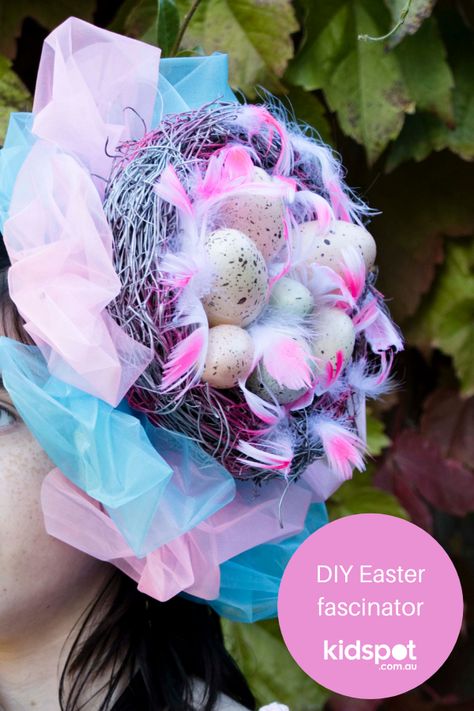 Easter Hat Ideas For Girls Diy, Easter Hat Parade Ideas Schools, Easter Hat Craft, Easter Fascinator, Girls Easter Bonnet, Easter Bonnet Competition, Headdress Ideas, Easter Hat Parade, Easter Bonnets