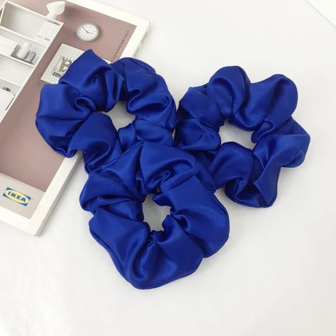 Blue glow scrunchie Blue Glow, Scrunchies, Blue, Quick Saves