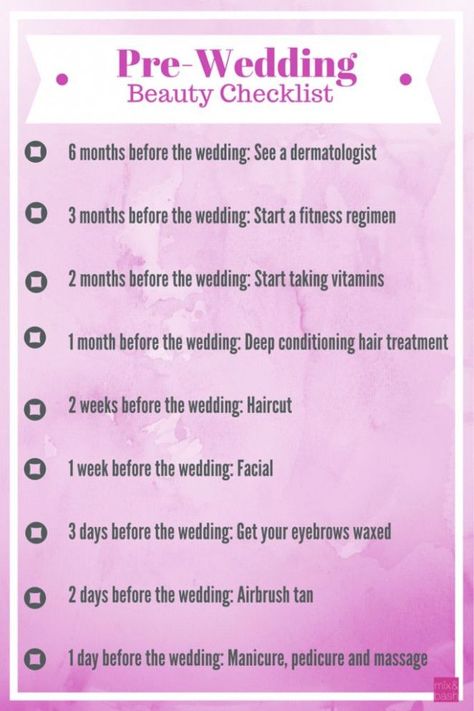 Pre Wedding Beauty Checklist, Pre Wedding Checklist, Beauty Checklist, Wedding Beauty Checklist, Wedding Preparation Checklist, Check Lists, Wedding Planning Timeline, Makanan Diet, Future Wedding Plans