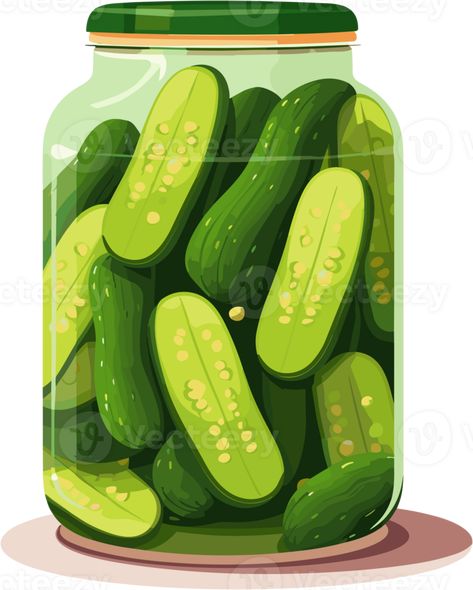 Pickled Cucumber Illustration clipart ai generative Pickle Clipart, Cucumber Illustration, Vegetable Character, Pickled Cucumber, Pickling Cucumbers, Free Vectors, Images Photos, Free Png, Sticker Set