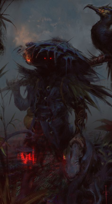 ArtStation - cormorant fisherman Fantasy Fisherman, Fisherman Character, Dark Demon, Bayou Country, The Art Showcase, Character Design Challenge, Art Showcase, Interactive Art, Gothic Halloween