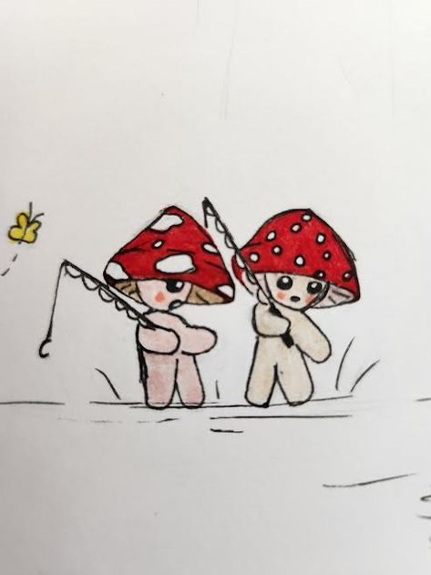 Lil Mushroom Guy, Mushroom Dude Drawing, Mushroom Couple Drawing, Mushroom Guy Drawing, Mushroom Man Drawing, Mushroom People Drawings, Mushroom Person Drawing, Mushroom Drawings, Mushroom People