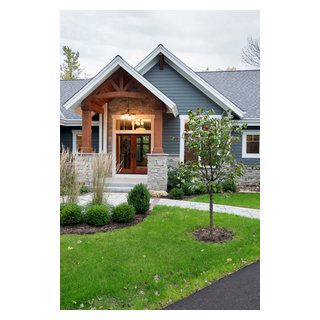 Indian Lore Residence - Craftsman - Exterior - Milwaukee - by Highland Builders LLC | Houzz Craftsman Home Exterior, Craftsman Style Doors, Craftsman Exterior, Craftsman Home, Craftsman Style Home, Craftsman Style Homes, Exterior Remodel, Home Exterior, House With Porch