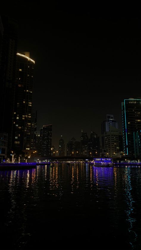 Dubai Marina Night, Dubai At Night, Dubai Night, Dubai Creek, Airplane Window View, Dubai Beach, Skyline At Night, Ocean At Night, Night Skyline