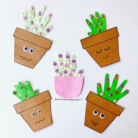 Kelly | ♡ Cactus Handprint Crafts ♡ ♡ Cactus Knutsels ♡ • We love handprint crafts and these adorable cacti are definitely one of our… | Instagram Handprint Crafts, Hand Print, Art Lessons, Our Love, Cactus, Instagram, Art