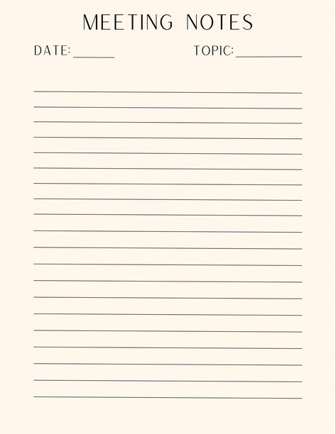 Meeting notes digital template made by me :) How To Take Meeting Notes, Meeting Notes Examples, Minute Meeting Template, Minutes Of Meeting Template, Bullet Journal Meeting Notes, Meeting Notes