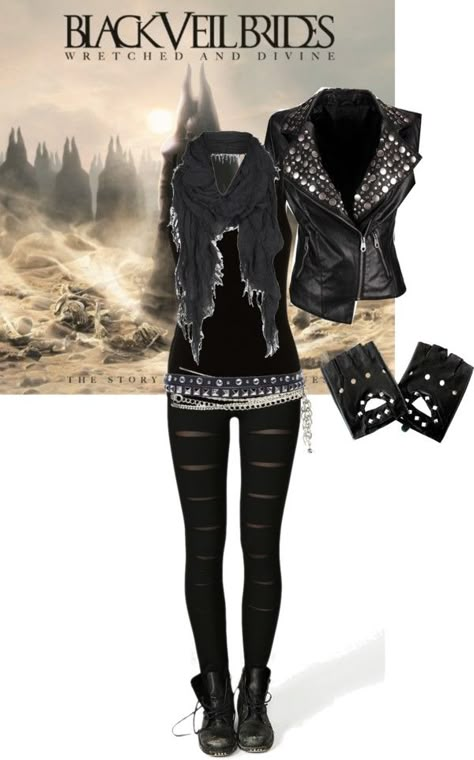 "I Am Bulletproof" by bvb3666 ❤ liked on Polyvore Emo Mode, Black Clothes, Rock Outfits, Veil Brides, Emo Outfits, Black Veil Brides, Punk Outfits, Black Veil, Emo Fashion