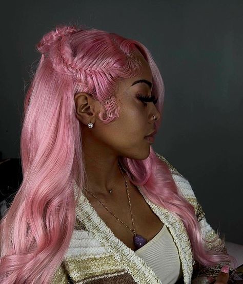 Rose Gold Frontal Wig, Frontal Wig Hairstyles, Catty Noir, Romantic Hairstyles, Hairstyle Inspo, Remy Human Hair Wigs, Frontal Hairstyles, Hair Color Pink, Front Lace Wigs Human Hair