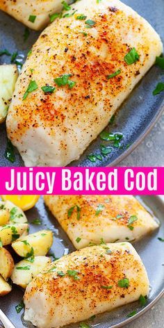 Cod Fish Recipes Baked With Old Bay, Cod Oven Recipes, Baked Cod Loin Recipes Oven, Alaska Cod Fillet Recipe, Alaskan Cod Fillet Recipes, Recipes With Cod Fillets, Seasoning For Cod Fillets, Broiled Cod Recipes, Cooking Cod Fillets