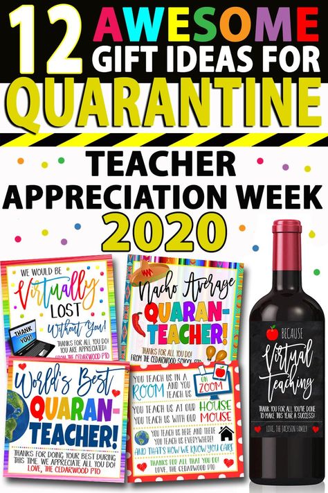 Showing love and appreciation to our beloved teachers this year is a little more challenging since they are all quarantined in their homes and we must all unfortunately stay apart.  We can still get creative though and shower them with the love and support they deserve during Teacher Appreciation Week 2020 with these clever and creative virtual teacher appreciation gift ideas!   1. Coffee Gift Tags    Teachers are doing a lot these days to try to educate their students from afar - and the ... Teacher Appreciation Week Poster, Teacher Appreciation Week Printables, Busy Calendar, Teacher Appreciation Gift Ideas, Appreciation Gift Ideas, Teachers Appreciation Week Gifts, Appreciation Gifts Diy, Teacher Appreciation Gifts Diy, Teacher Gift Tags