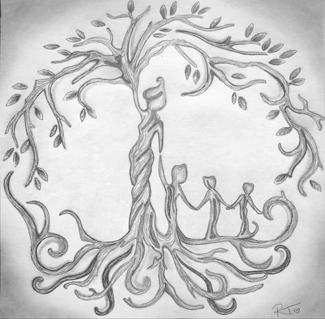 Tree of life drawing Mother And Child Art, Tato Salib, Family Tree Tattoo, Tattoos Infinity, Mom Tattoo Designs, Mommy Tattoos, Mother Tattoos, Tattoos Geometric, Child Art