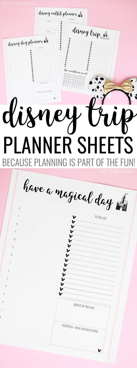 These free Disney trip planner sheets are so helpful when you’re getting ready for a trip to Disney World or Disneyland! Disney Trip Planner, Disney Planner, Disney Quiz, Disney Cute, Outfit Planner, Diy Hack, Disney Trip Planning, Wallpaper Disney, Disney Vacation Planning