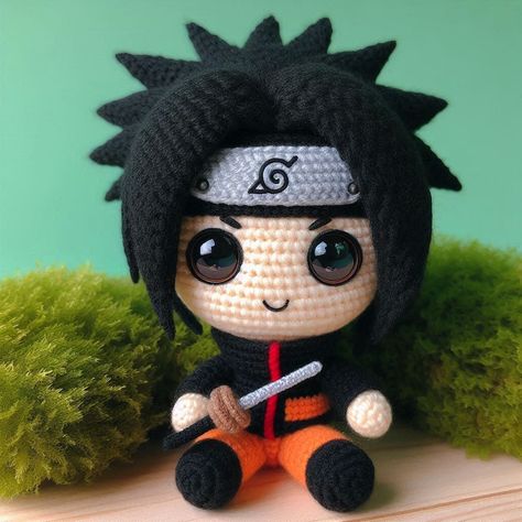 Crochet Guide, Crochet Inspo, Sasuke Uchiha, Pattern Free, Free Crochet Patterns, Step By Step Instructions, Free Crochet Pattern, Free Crochet, Crochet Pattern